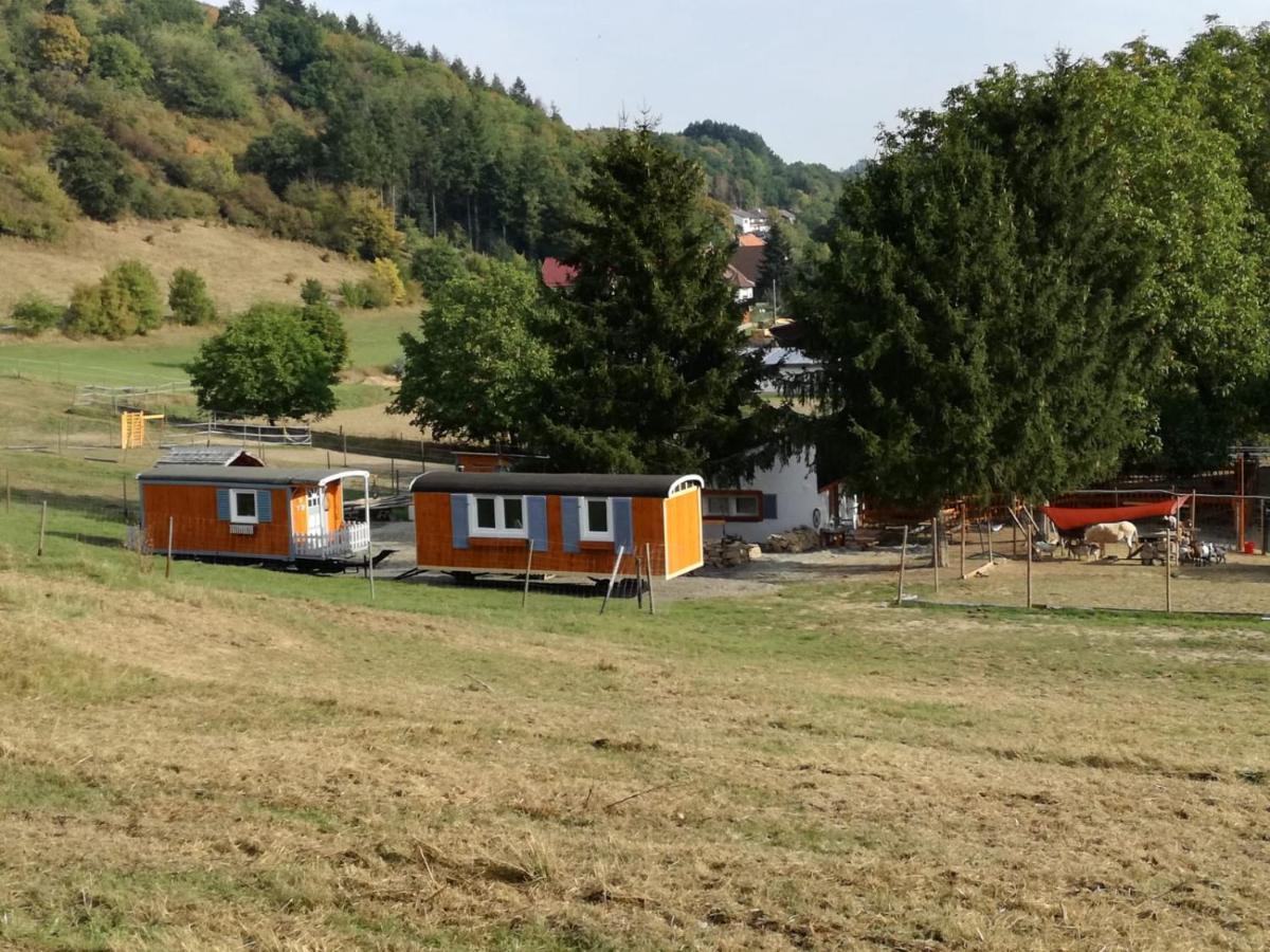 Zuruck Zur Natur - Urlaub Im Zirkuswagen, Sommeratelier Oder Schindelwagen Adenbach Экстерьер фото